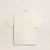 Cămășă în alb patinat cu logo inversat pe spate - Jersey Capsule