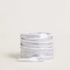 Șireturi Swarovski cu logo contrastant gri
