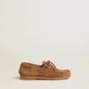 Mocasini Junior Cruise din piele de căprioară maro deschis