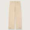 Pantaloni bej din viscoză pentru femei