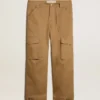 Pantaloni cargo bej-kaki