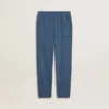 Pantaloni de jogging albaștri pentru copii, cu broderie