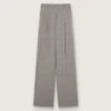 Pantaloni oversized pentru femei, cu model în carouri Prince of Wales gri