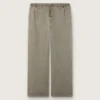 Pantaloni unisex din denim gri, cu șnur și stea