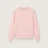 Pulover unisex roz cu nervuri, marca Golden, pentru copii, cu logo Golden pe spate