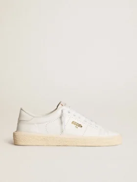 Adidași de tenis pentru femei din piele albă