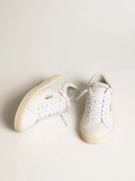 Adidași de tenis pentru femei din piele albă