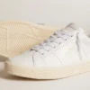 Adidași de tenis pentru femei din piele albă