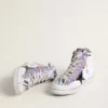 Adidași Francy Penstar LAB pentru femei, cu stea din piele neagră și ținte multicolore