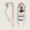 Adidași Old School pentru femei cu stea aurie din piele laminată