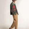 Adidași pentru bărbați cu Running Sole din piele nappa neagră și piele de căprioară, cu o stea albă
