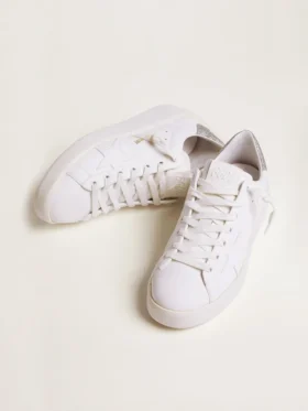 Adidași Purestar pentru femei, cu bandă argintie strălucitoare pe călcâi