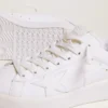 Adidași Purestar pentru femei, cu bandă argintie strălucitoare pe călcâi