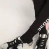 Adidași Super-Star din piele argintie cu inserții din piele de căprioară