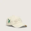 Șapcă de baseball crem cu patch „auriu” ton pe ton și insignă verde în formă de stea