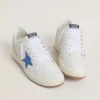 Ball Star cu stea din piele albastru deschis și bandă de piele argintie pe călcâi