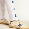 Ball Star Junior cu stea din piele metalizată albastră și bandă la călcâi