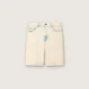 Bermude pentru bărbați din denim de culoare nisip deschis