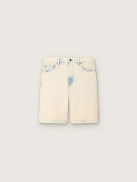 Bermude pentru bărbați din denim de culoare nisip deschis