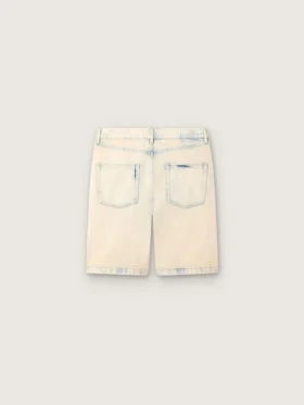 Bermude pentru bărbați din denim de culoare nisip deschis