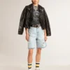 Bermude pentru femei din denim cu efect uzat
