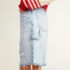 Bermude pentru femei din denim cu efect uzat