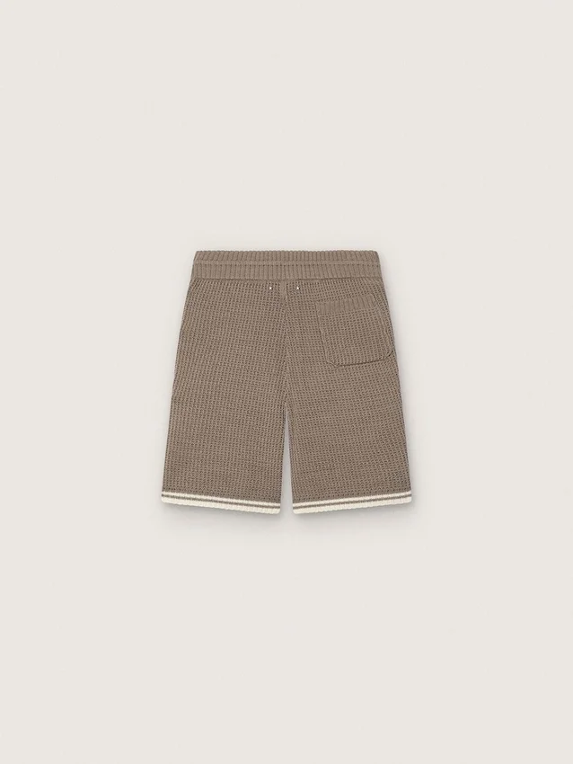 Bermude unisex din tricot gri porumbel