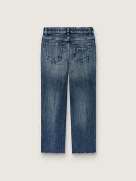 Blugi bootcut pentru fete „Journey” din denim albastru cu strasuri în degrade