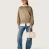 Blugi „boyfriend” pentru femei, de culoare aurie, din denim albastru deschis, spălați cu pietre