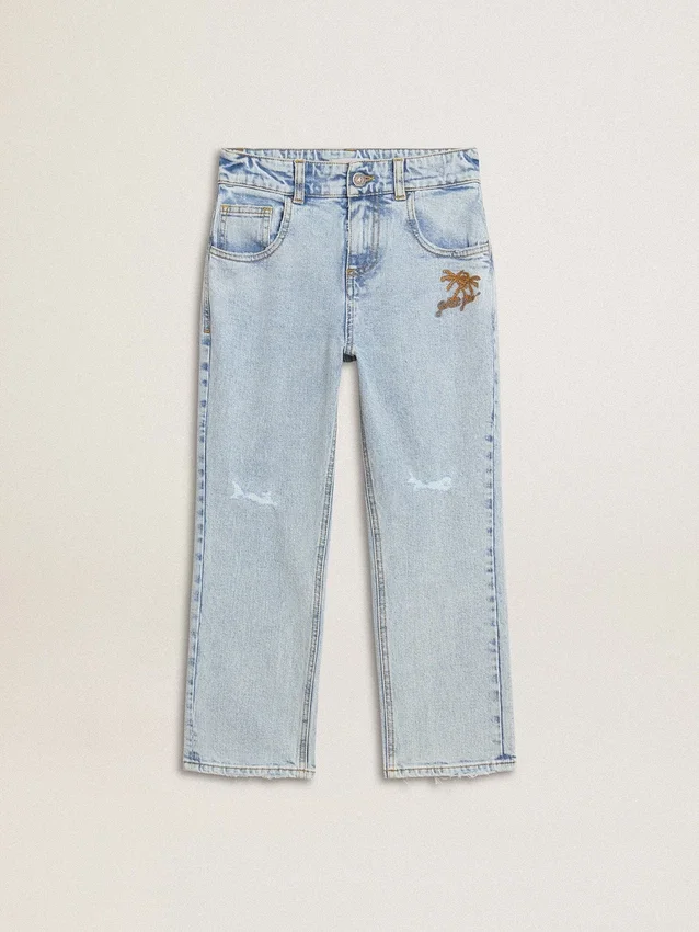 Blugi din denim deschis pentru băieți