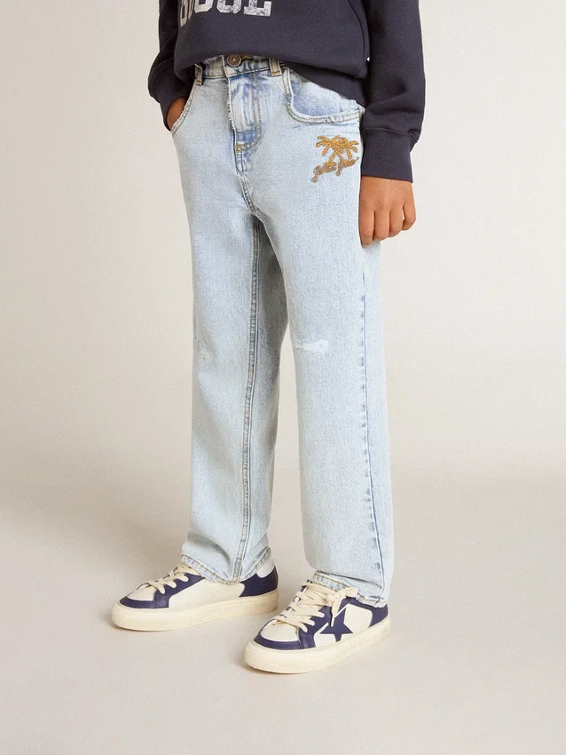 Blugi din denim deschis pentru băieți