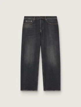 Blugi negri pentru bărbați cu efect stonewashed