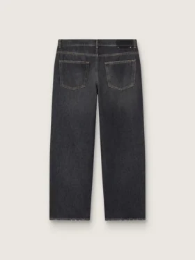 Blugi negri pentru bărbați cu efect stonewashed