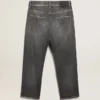 Blugi negri pentru bărbați cu efect stonewashed