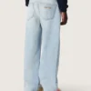 Blugi pentru băieți Golden din denim albastru deschis, cu logo brodat