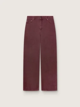 Blugi pentru femei din denim burgund