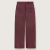 Blugi pentru femei din denim burgund