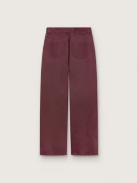 Blugi pentru femei din denim burgund
