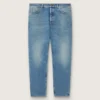 Blugi slim fit pentru bărbați, cu spălare medie
