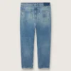 Blugi slim fit pentru bărbați, cu spălare medie