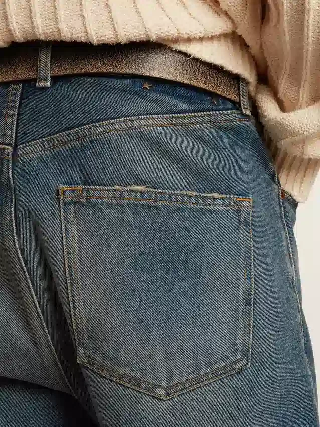 Blugi slim fit pentru bărbați, cu spălare medie