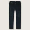 Blugi slim-fit pentru bărbați din denim elastic indigo închis