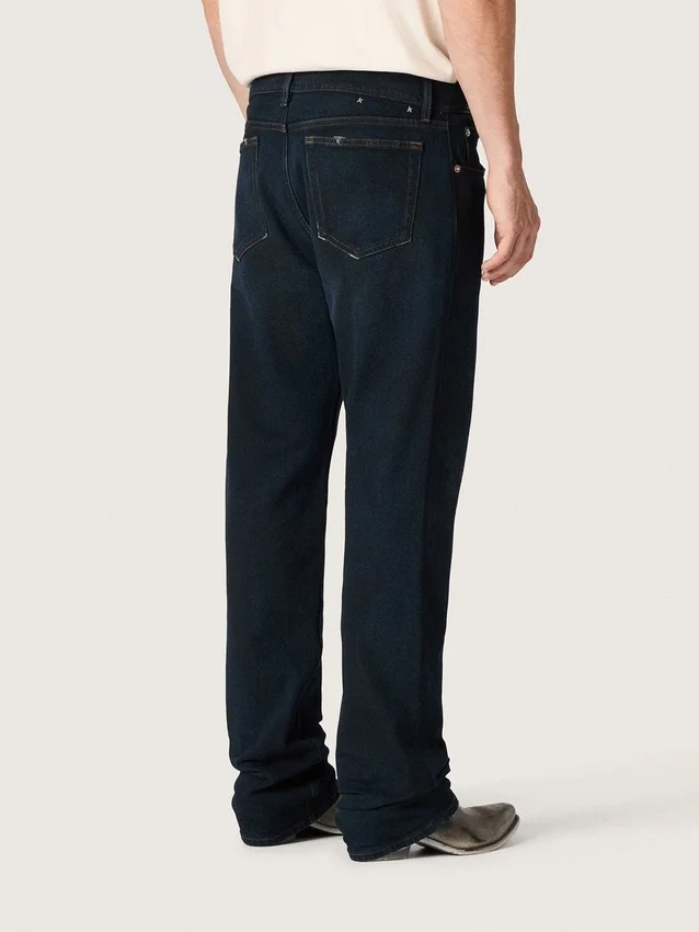 Blugi slim-fit pentru bărbați din denim elastic indigo închis
