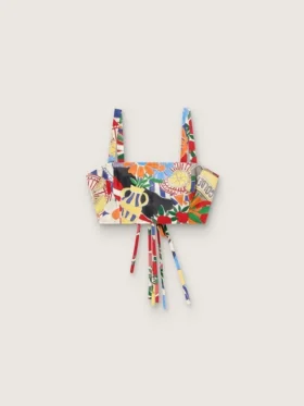 Bluză din bumbac pentru femei cu imprimeu multicolor