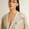 Cardigan pentru femei cu imprimeu floral și broderie