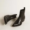 Cizme Debbie pentru femei din piele neagră