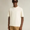 Cămășă în alb patinat cu logo inversat pe spate - Jersey Capsule