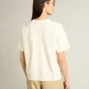 Cămășă în alb patinat cu logo inversat pe spate - Jersey Capsule
