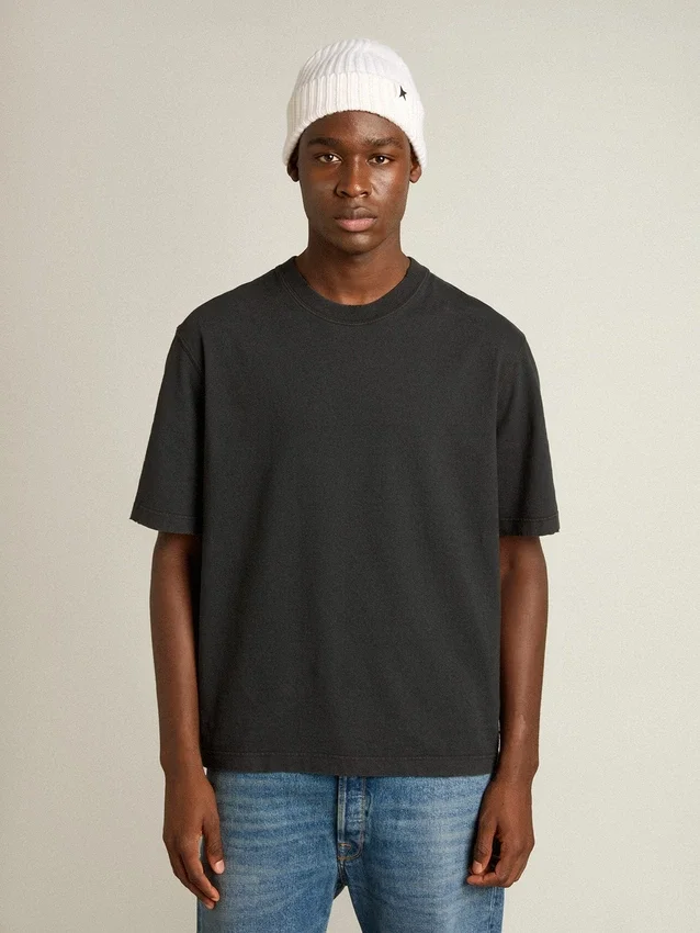 Cămășă negru spălată cu logo inversat pe spate - Jersey Capsule