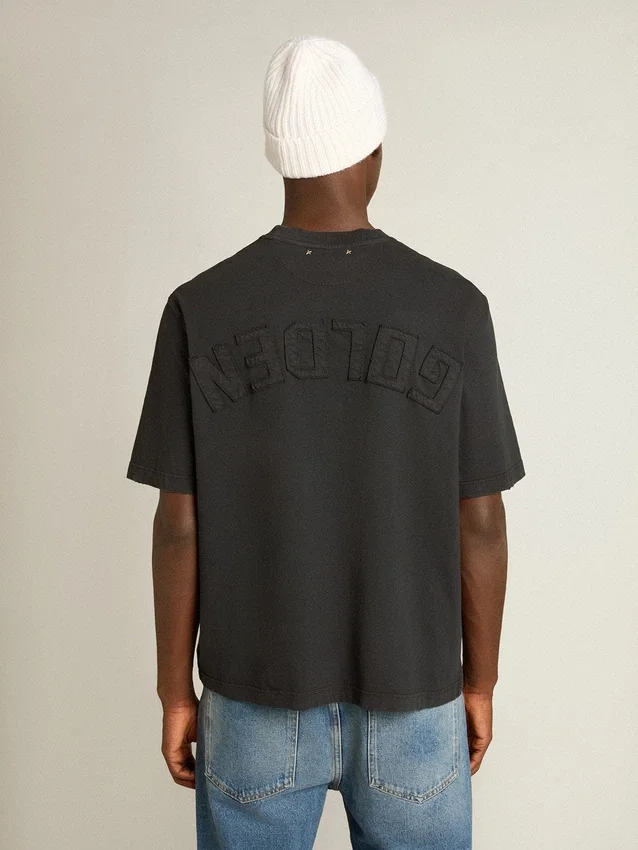 Cămășă negru spălată cu logo inversat pe spate - Jersey Capsule